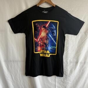 Star Wars The Force Awakens Black Graphic T-Shirt Medium